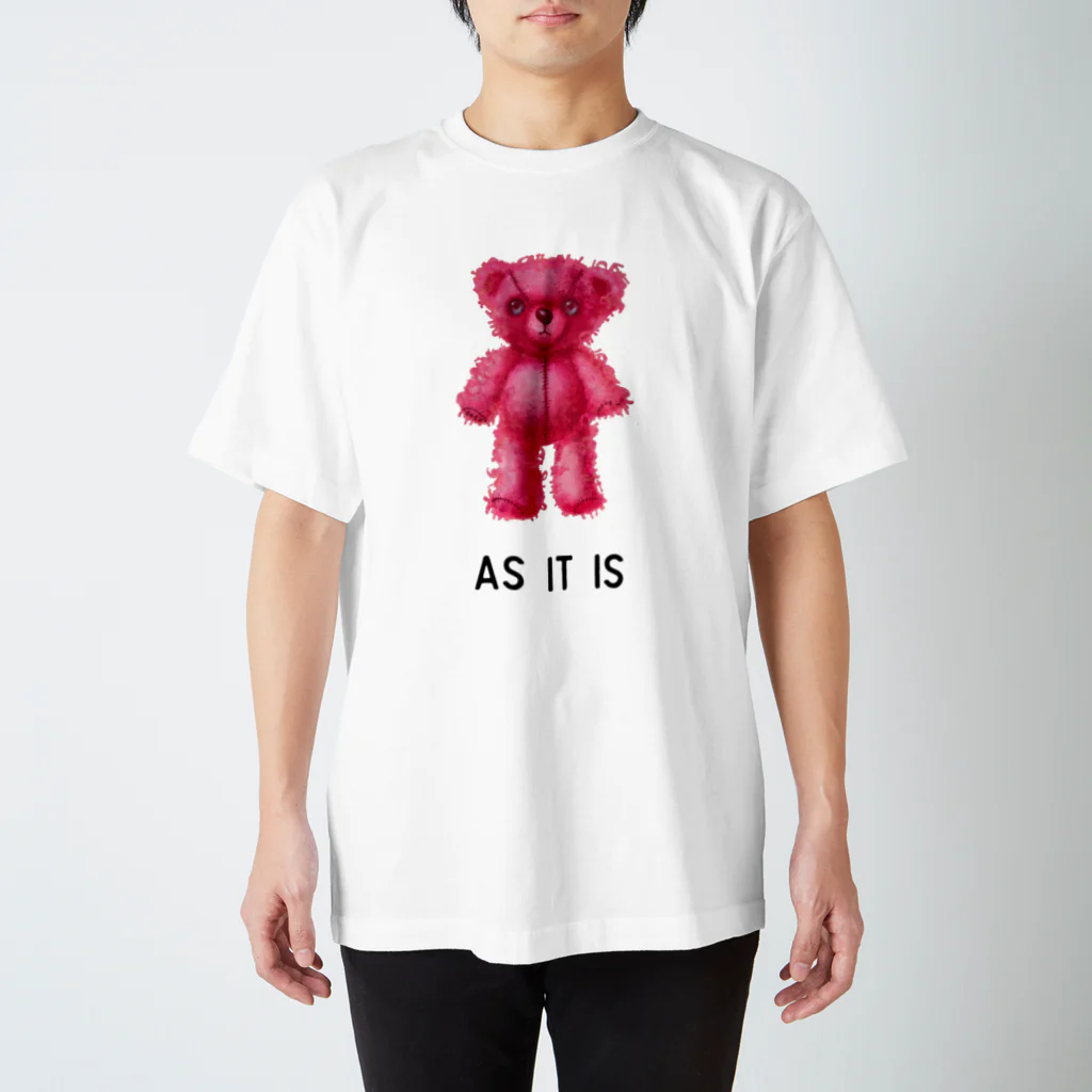 cocoartの雑貨屋さんの【As it is】（桃くま） Regular Fit T-Shirt