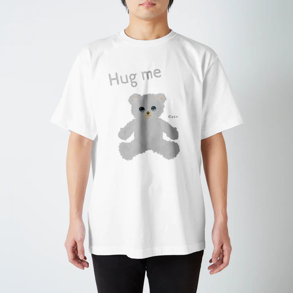 cocoartの雑貨屋さんの【Hug me】（白くま） スタンダードTシャツ