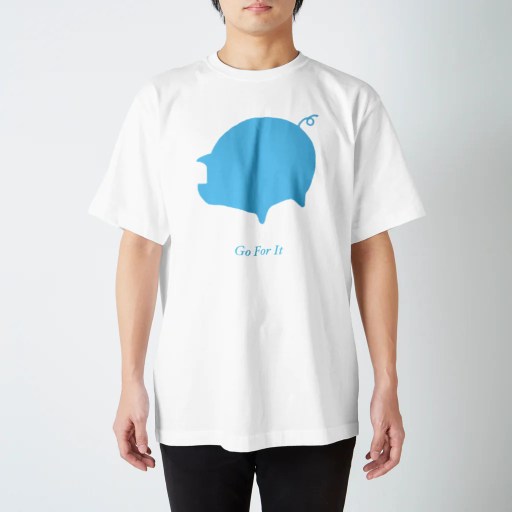 福岡サンタのGo For It ブタくん Regular Fit T-Shirt