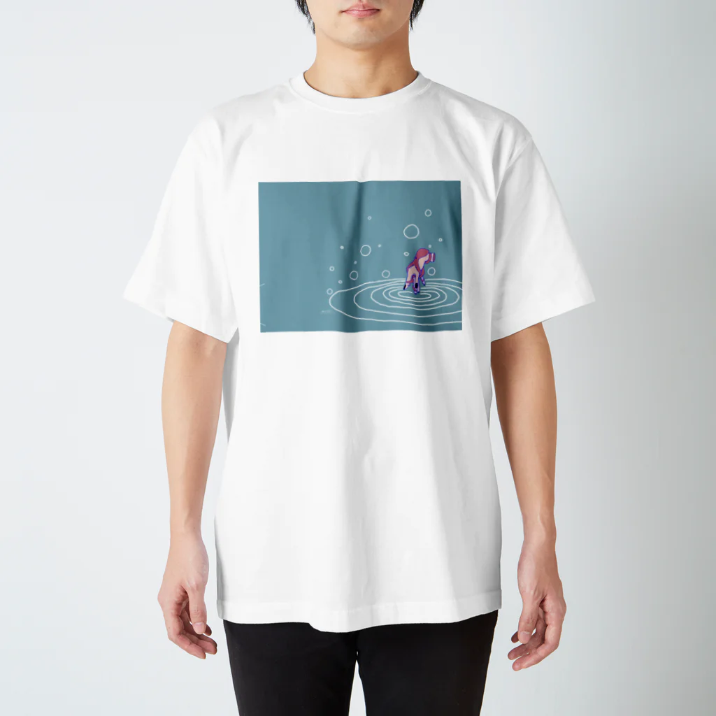 となり町のペントロー。のオクトパス•ハグ　水色 スタンダードTシャツ