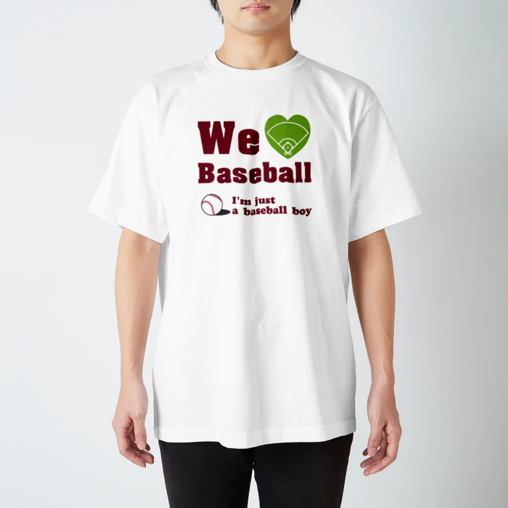 キッズモード某のWe love Baseball(レッド) スタンダードTシャツ