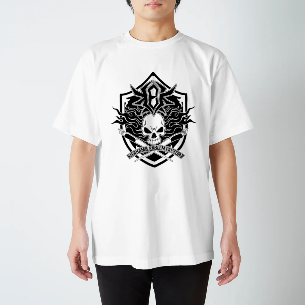 北浜標章製作所【kitahama emblem factory】の北浜標章製作所ロゴ Regular Fit T-Shirt