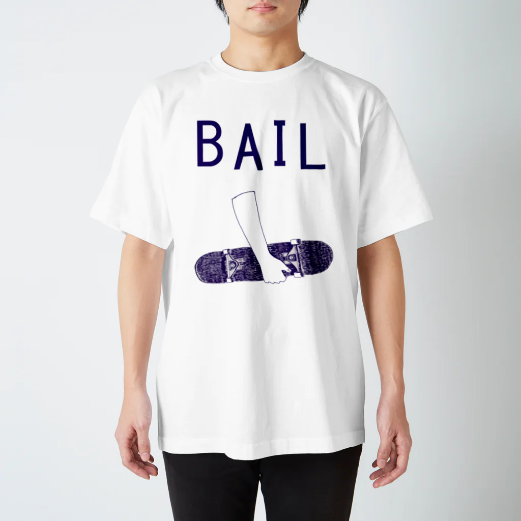 NIKORASU GOのスケボーデザイン「BAIL」 スタンダードTシャツ