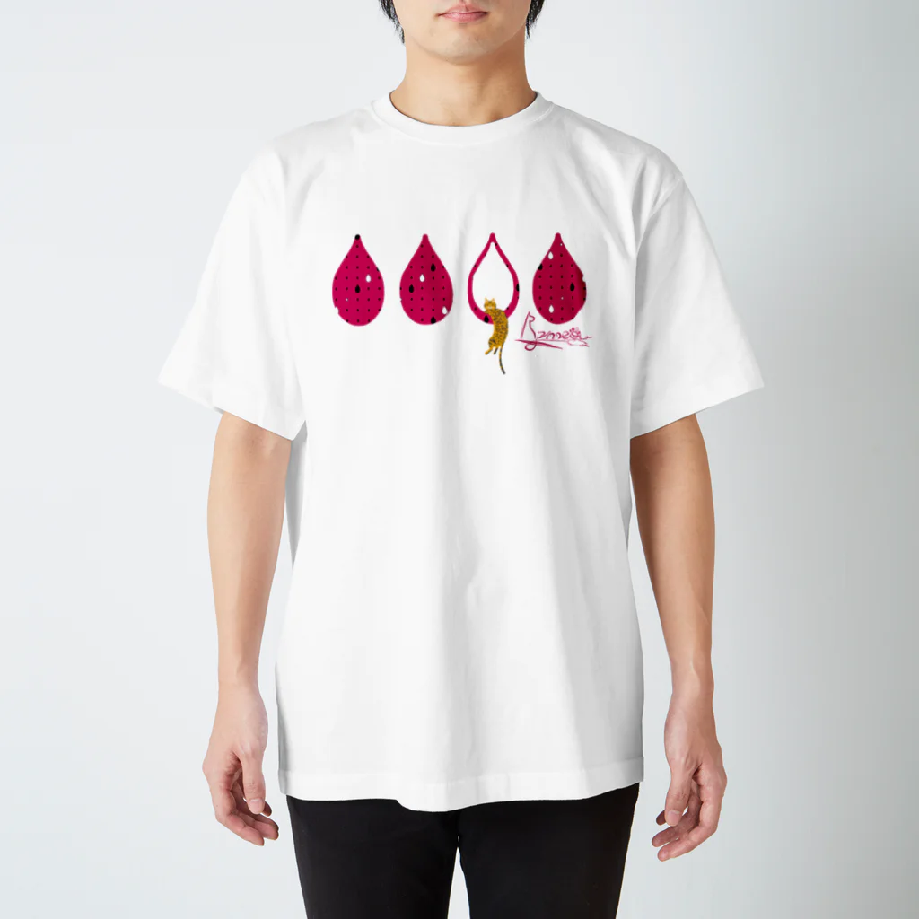 frmeowのTear Drop[Red-Bengal] Regular Fit T-Shirt