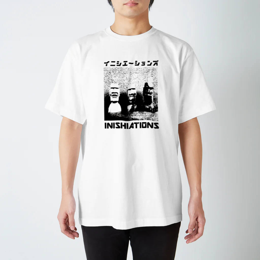 GUNTAPのいにしえーしょんず2021 木彫モアイTシャツ Regular Fit T-Shirt