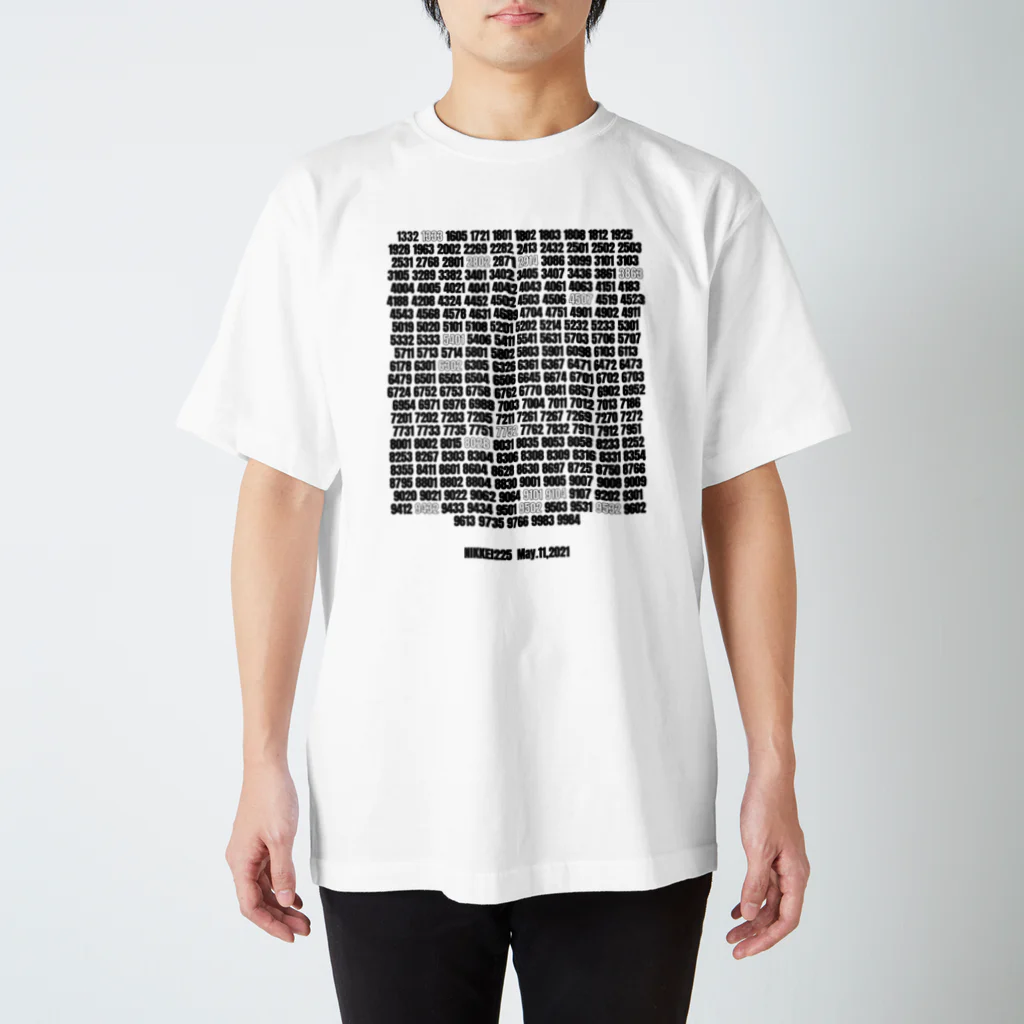 かぶてぃのNIKKEI225 証券コード一覧 （2021/05/11） スタンダードTシャツ