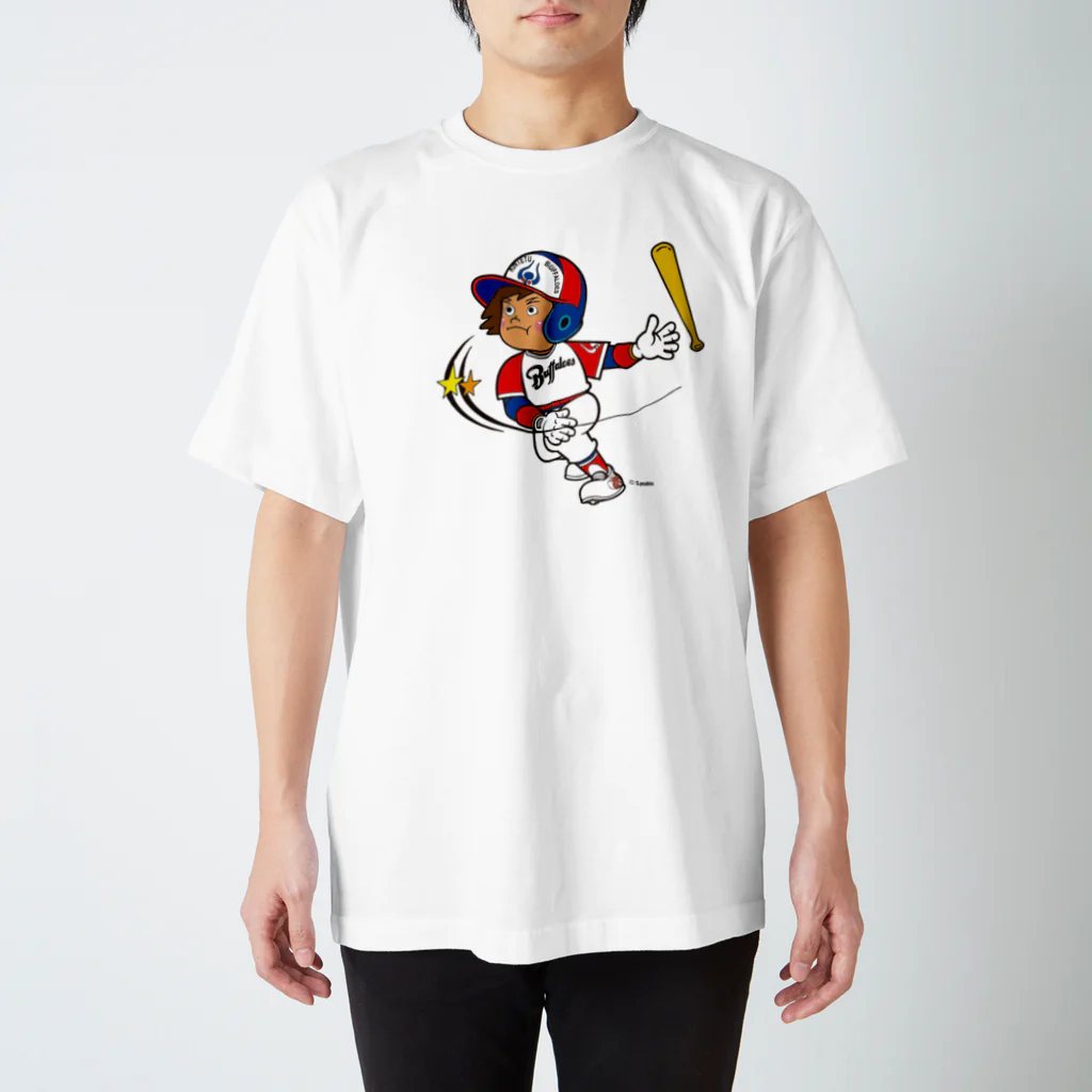 バッファ君  goods【近鉄バファローズ／1976-1996】のバファ君 【新】打撃ポーズ スタンダードTシャツ