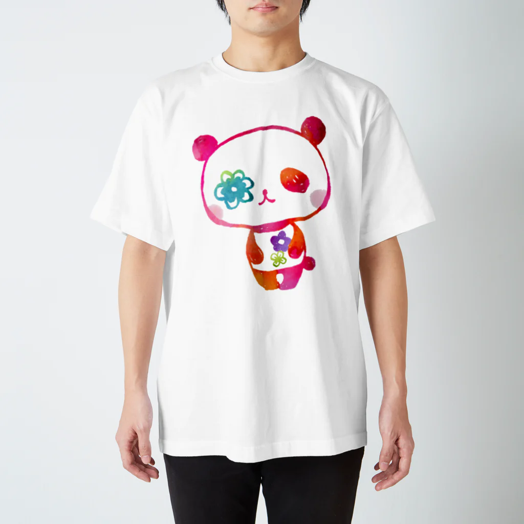 ヒフミヨイの花パンダ Regular Fit T-Shirt