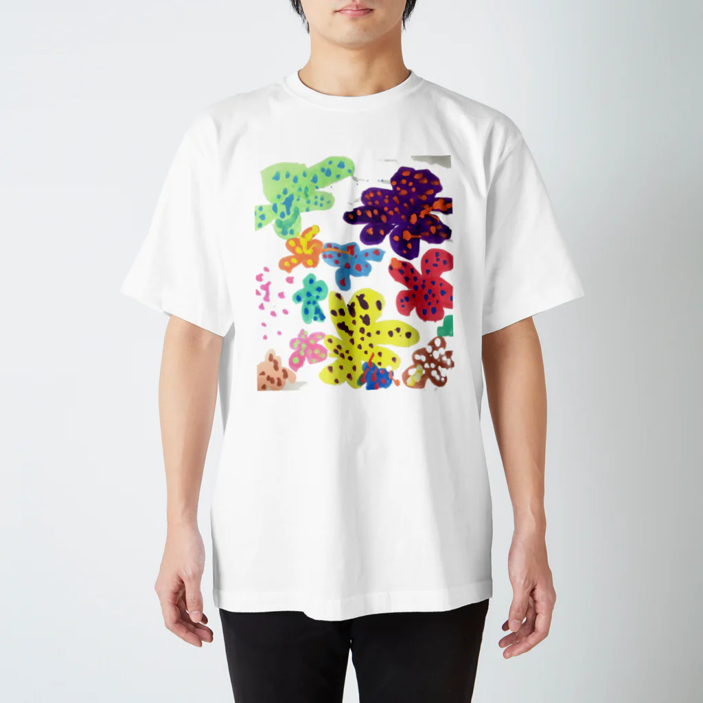 ichiartのドットのお花たちシリーズ スタンダードTシャツ