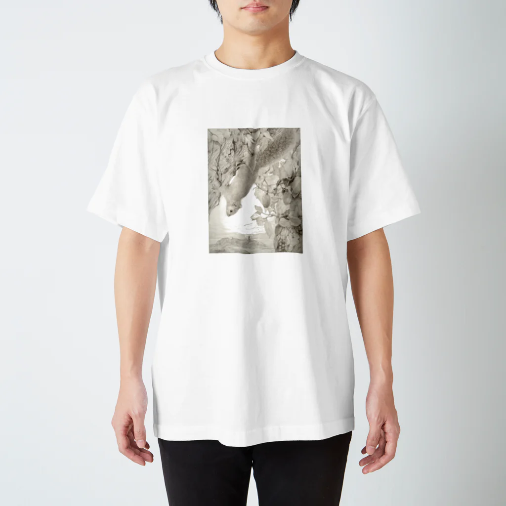 ここだけの銅版画SHOPのリスシリーズ1 スタンダードTシャツ