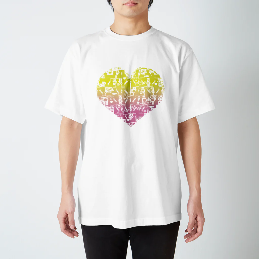 frmeowのCattower High [Yellow to Pink] スタンダードTシャツ