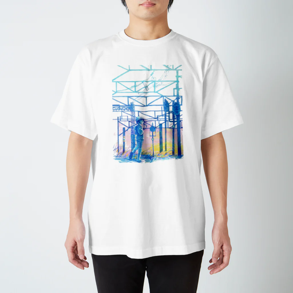 新商品PTオリジナルショップの矢ヶ崎第一閉そく信号機(碓氷線) スタンダードTシャツ