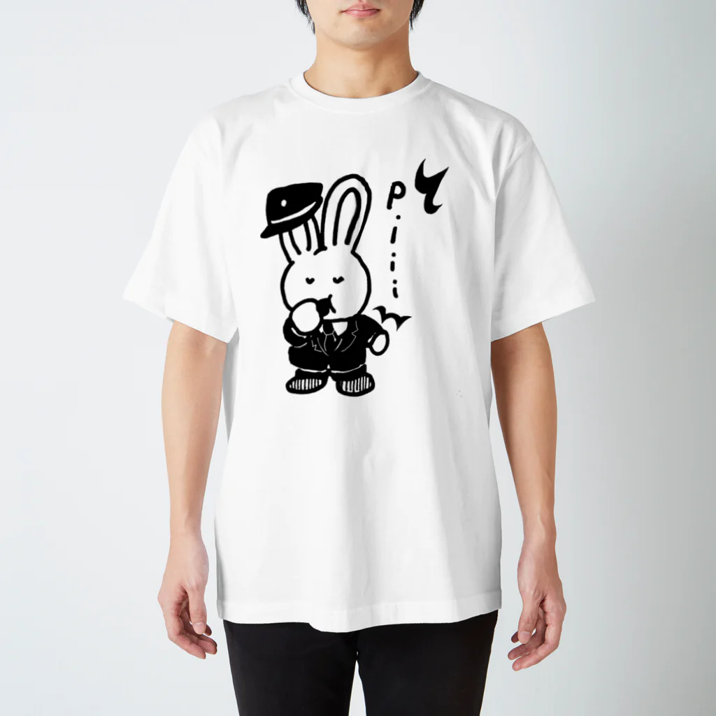 たけさのうさぎの駅員さん スタンダードTシャツ