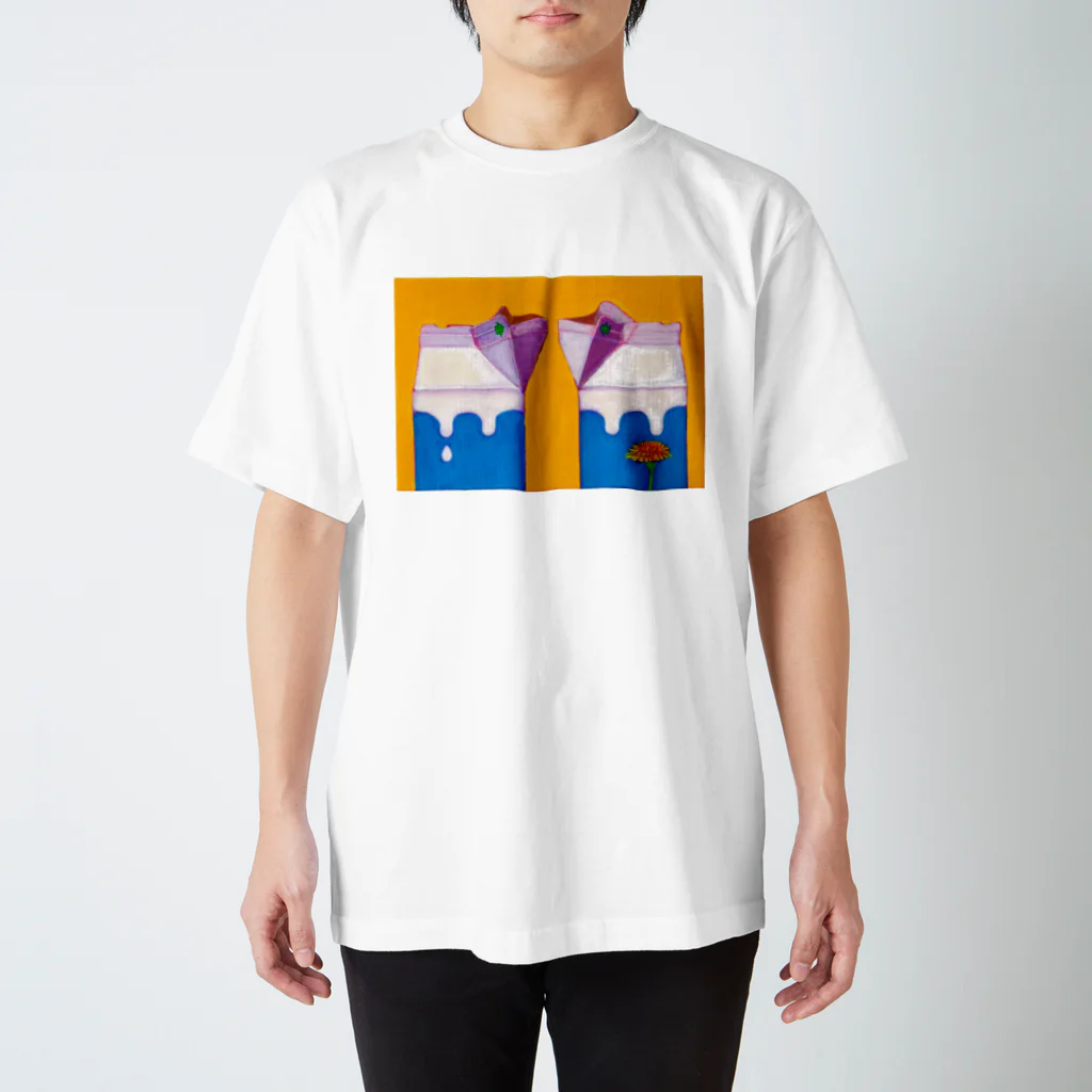 HosoMitsu-painterの牛乳パックのtalk スタンダードTシャツ