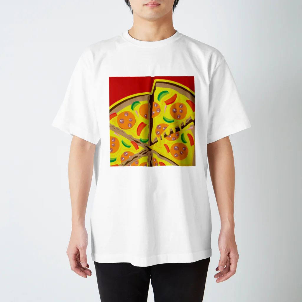 16th_MoonNightのpizza 部分 スタンダードTシャツ