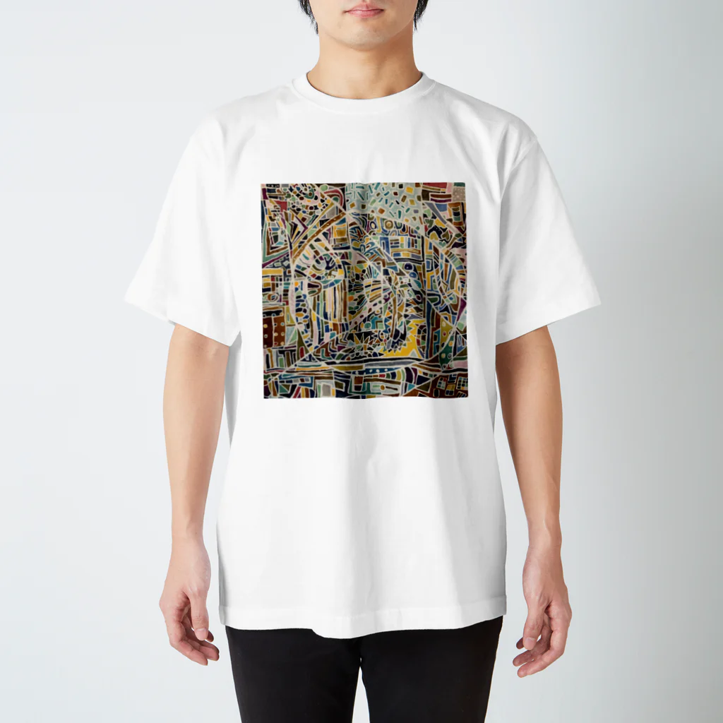 sachiarecocoのうねうねブルーグラフィックアート スタンダードTシャツ