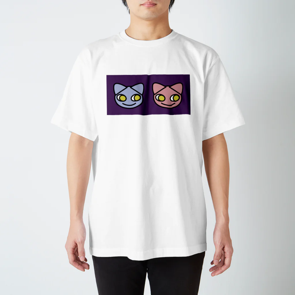 グレープフルーツちゃんのTwoCats_PURPLE Regular Fit T-Shirt