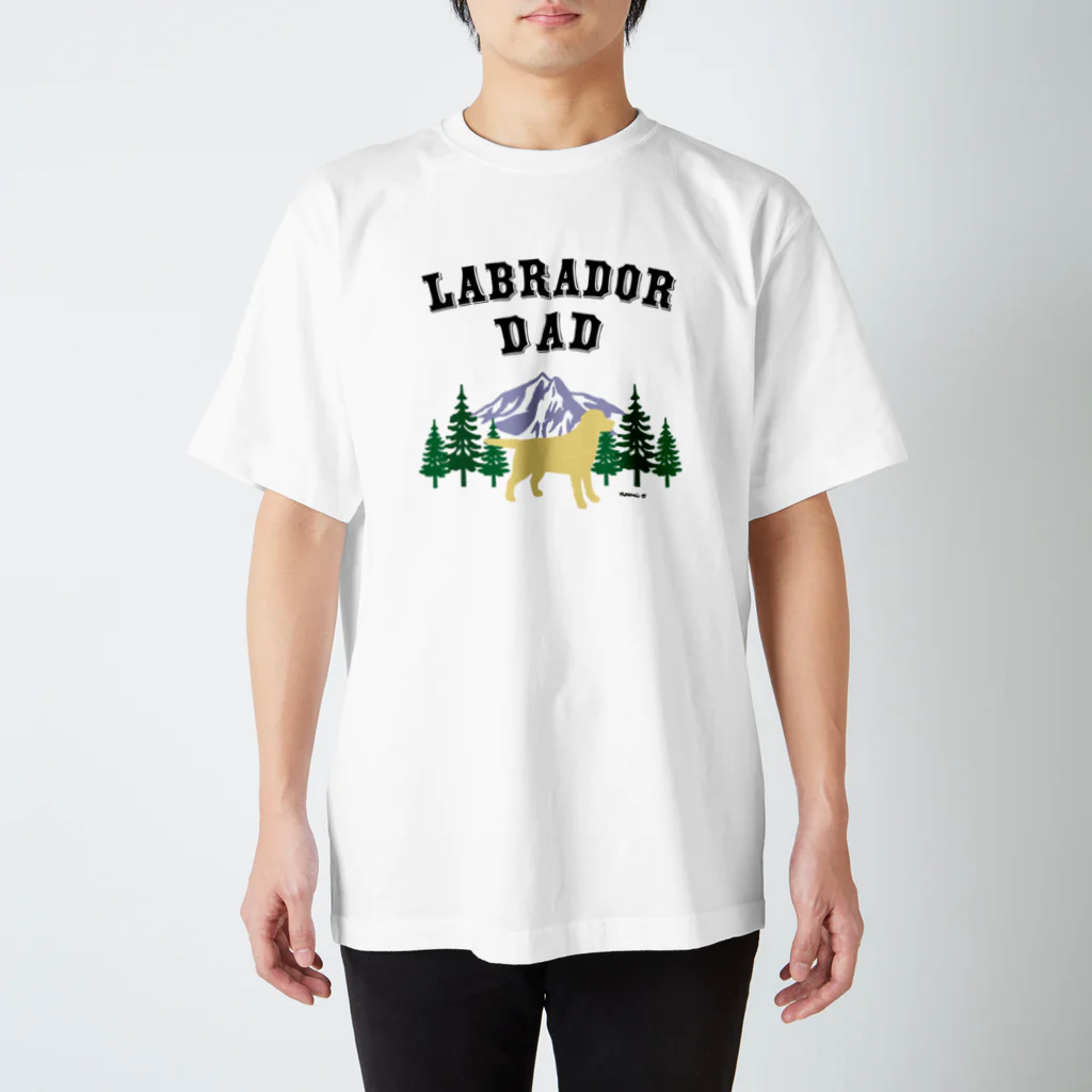 ハッピー・ラブラドールズのLabrador Dad イエローラブラドール スタンダードTシャツ