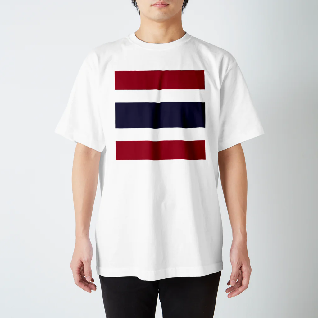 タイ語専門ストア🇹🇭ジェイジェイジェイの純タイフラッグ Regular Fit T-Shirt