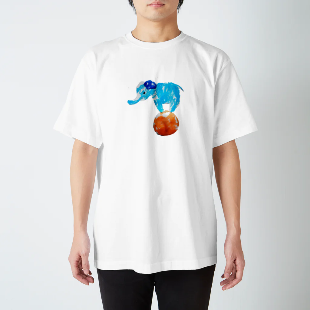 【全盲の絵描き】オバケのタムタムの【全盲の画家】玉のりゾウさん Regular Fit T-Shirt