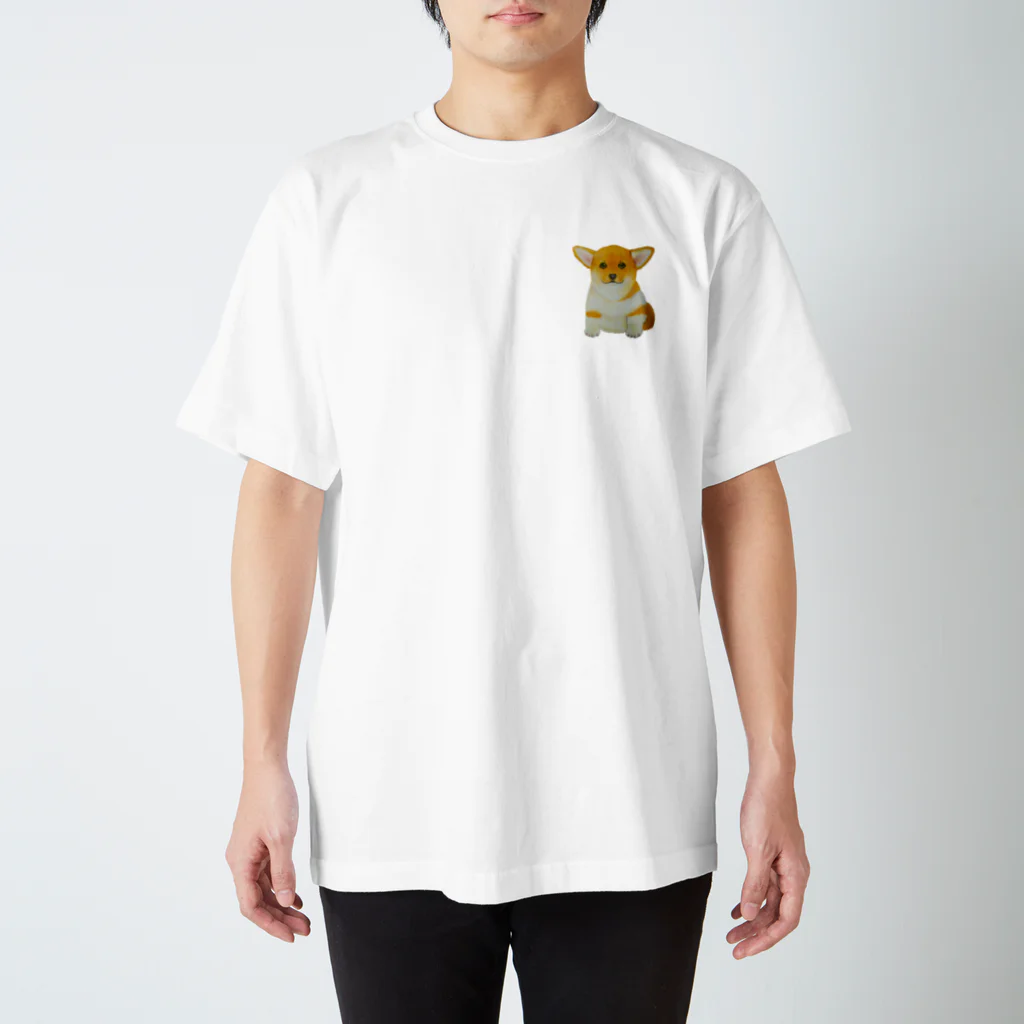 aoのコーギーの子犬　水彩風 Regular Fit T-Shirt