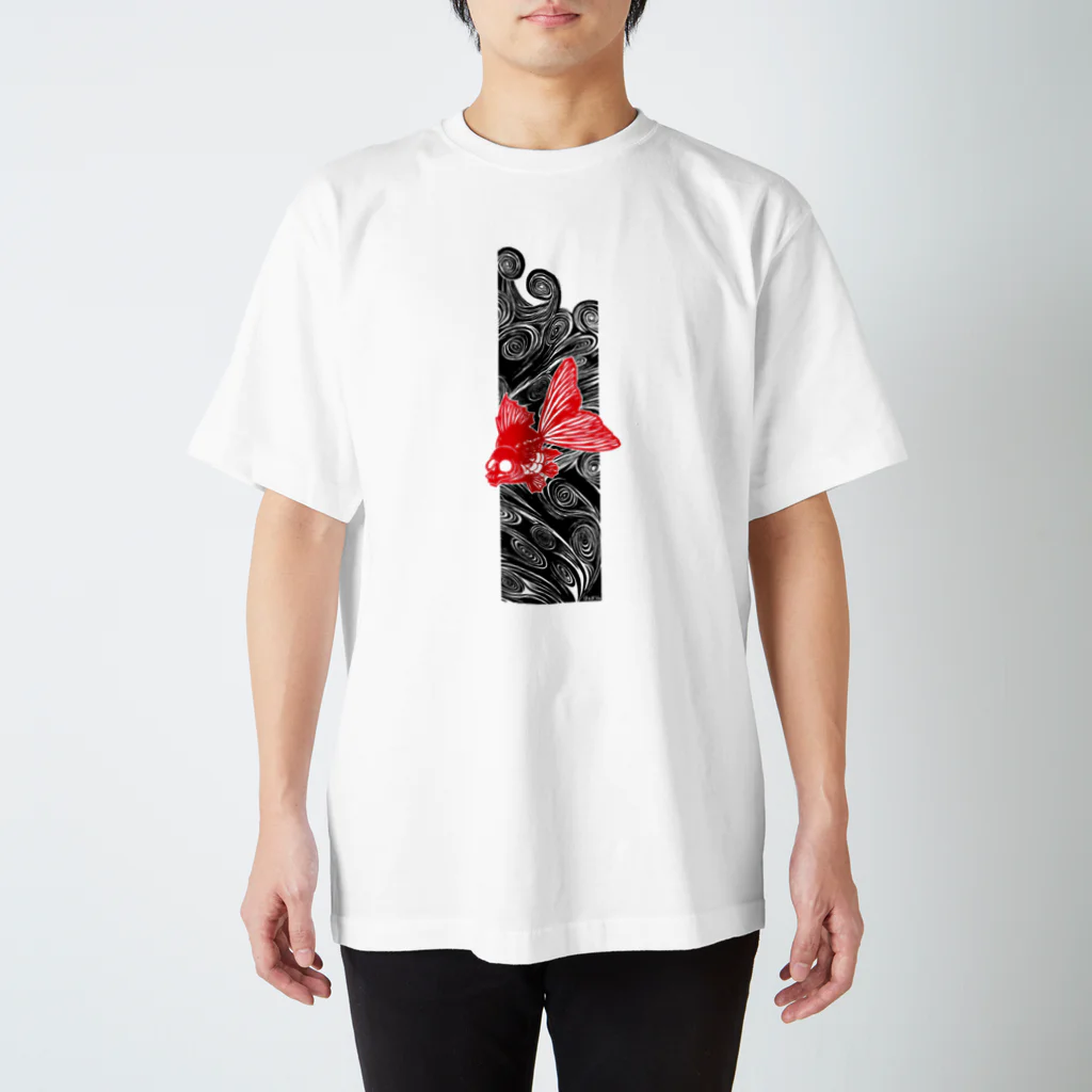 ほるまチゴハヤブサ堂のドクロ金魚 Regular Fit T-Shirt