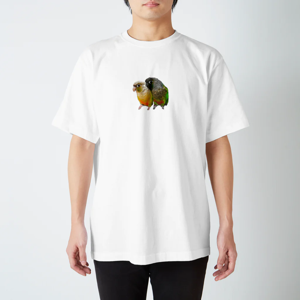 🌈みっきーのめっちゃAnimal Lifeやねん。🌈【🏡自宅を小さな保護施設にする計画中🌟】のウロコインコのよもちゃん&らむちゃん☆ Regular Fit T-Shirt