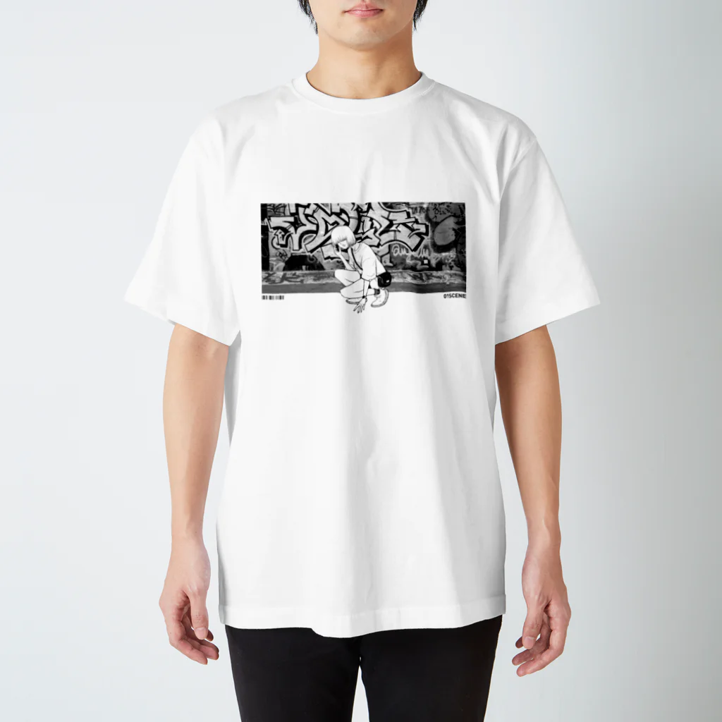 syu01の01SCENE-002 - White Regular Fit T-Shirt