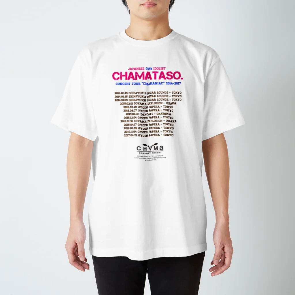 ボンバー☆チャマタソ。 オフィシャル ショップのchamaniac tour スタンダードTシャツ