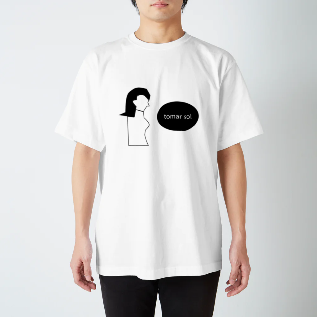 hi-sun-naのtomar sol(BW) Regular Fit T-Shirt
