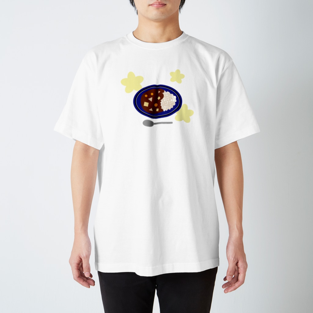 琥珀色に咲く花のカレーピヨ Regular Fit T-Shirt