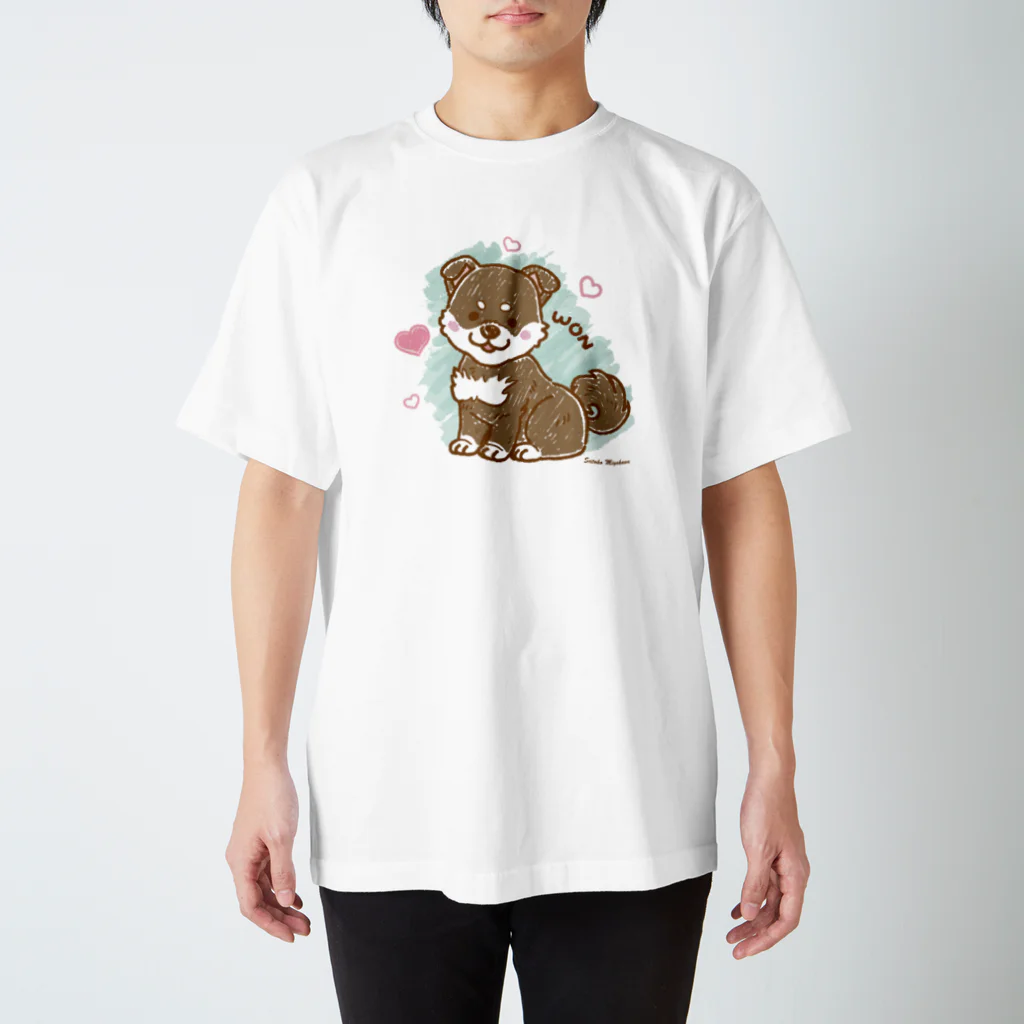 WON CHANCE ワンチャンスの柴犬くんA（みやかわさとこ） Regular Fit T-Shirt