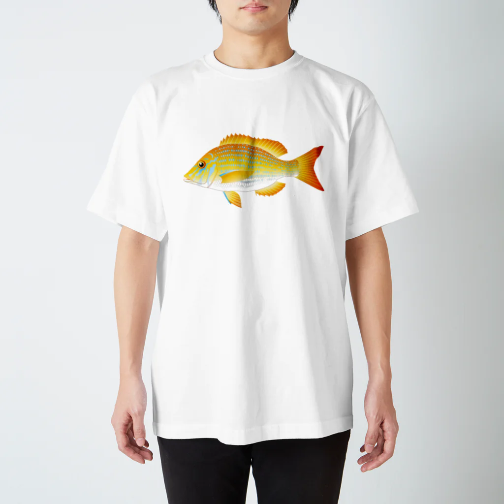 【魚類】おさかなちゃん☆図鑑の【魚類】ハマフエフキちゃん☆浜笛吹 スタンダードTシャツ