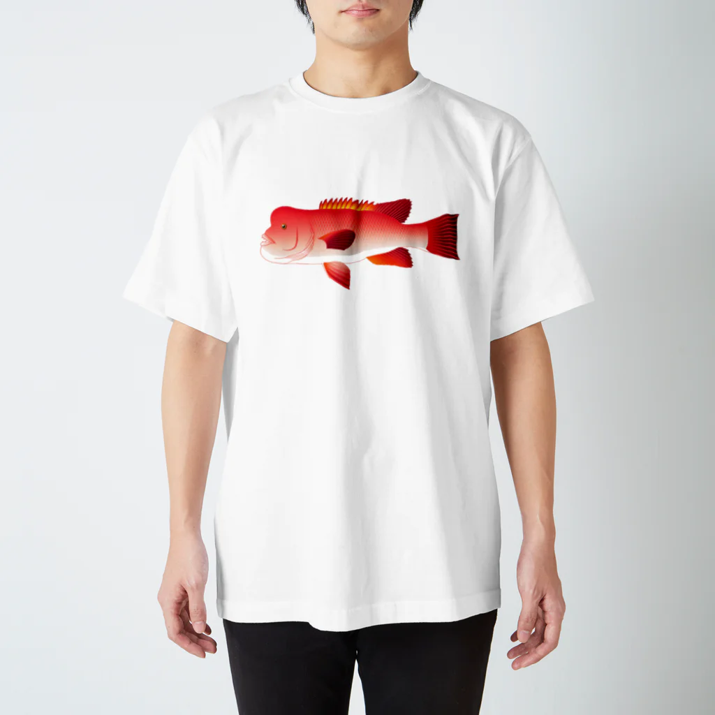 【魚類】おさかなちゃん☆図鑑の【魚類】コブダイちゃん☆瘤鯛 Regular Fit T-Shirt