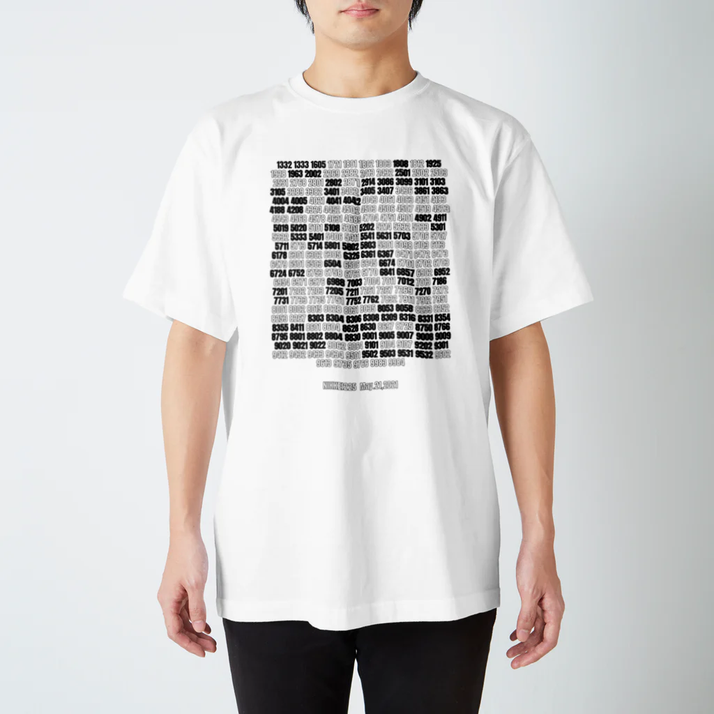 かぶてぃのNIKKEI225 証券コード一覧 （2021/05/21） スタンダードTシャツ