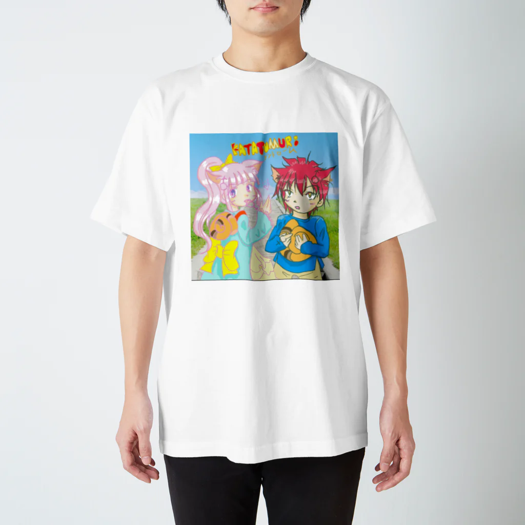 さくらんぼねこのmaimaiTWINS 桃凛＆椿 Regular Fit T-Shirt