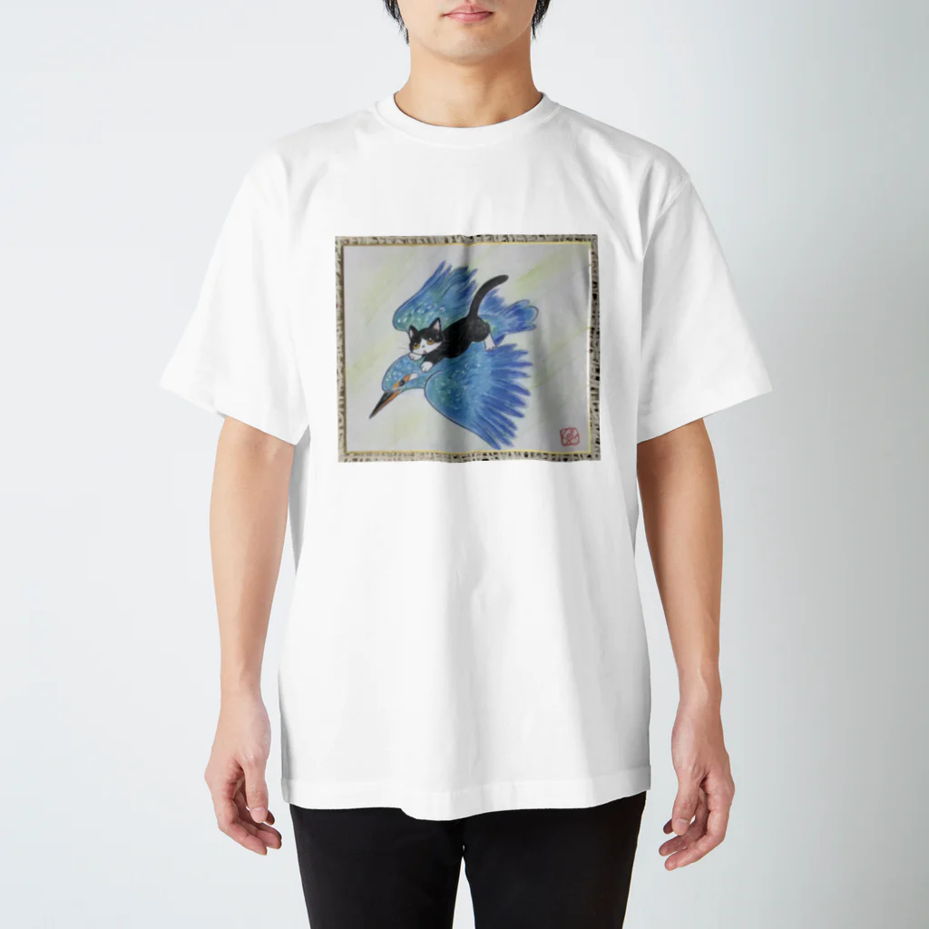 shimaneko megumi（しま猫めぐみ）の空飛ぶアヲジ Regular Fit T-Shirt