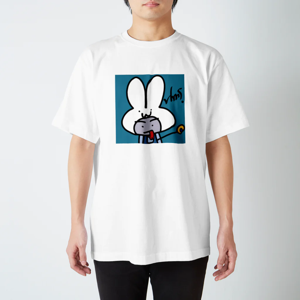 【首】のくびくびブルー スタンダードTシャツ