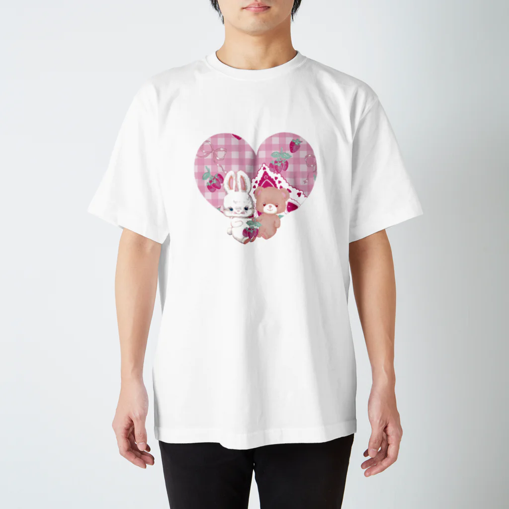 らくだのふたごうさぎ＆キャンディ(ピンク) Regular Fit T-Shirt