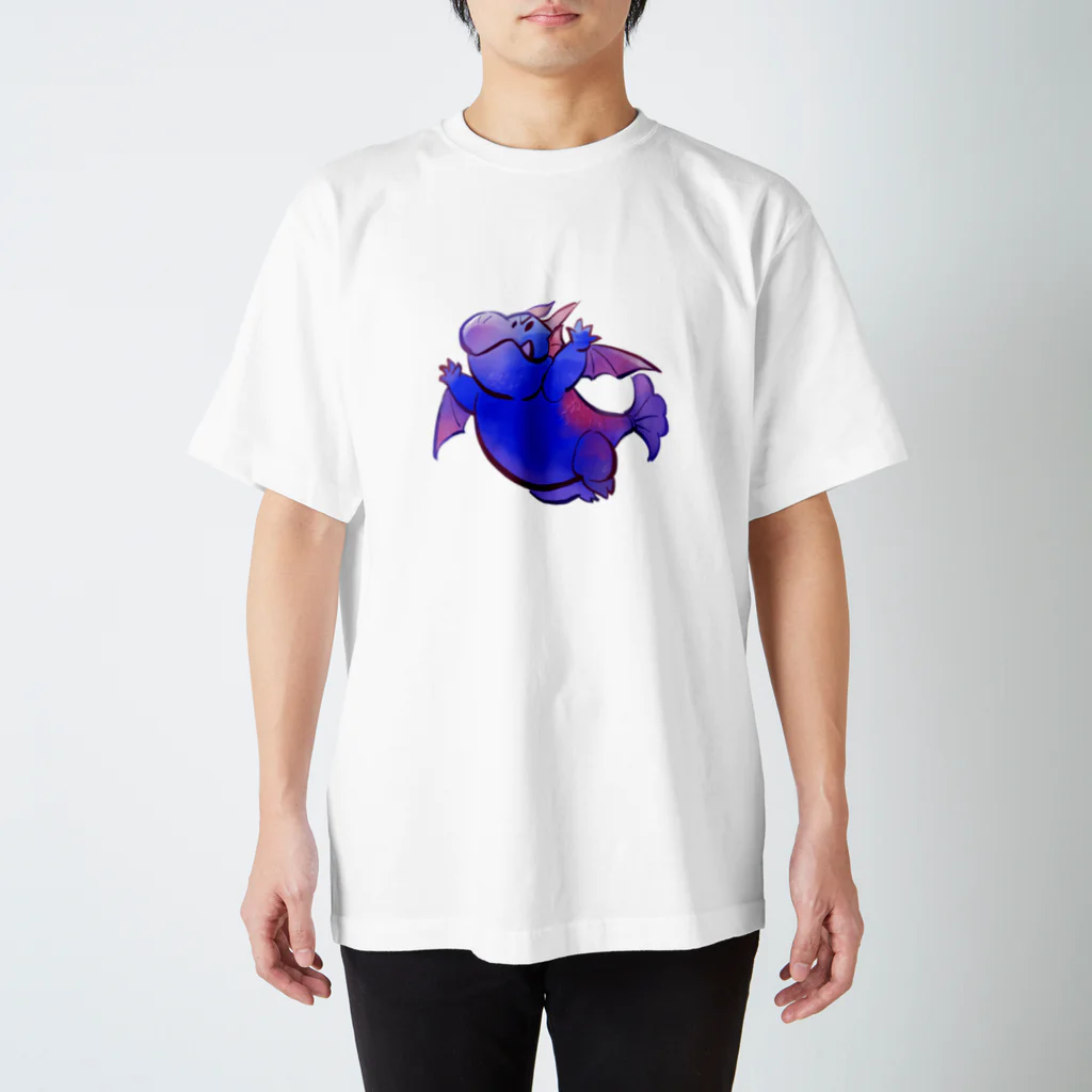 ハチノショップ　スズリ店のかっくうドラゴン Regular Fit T-Shirt