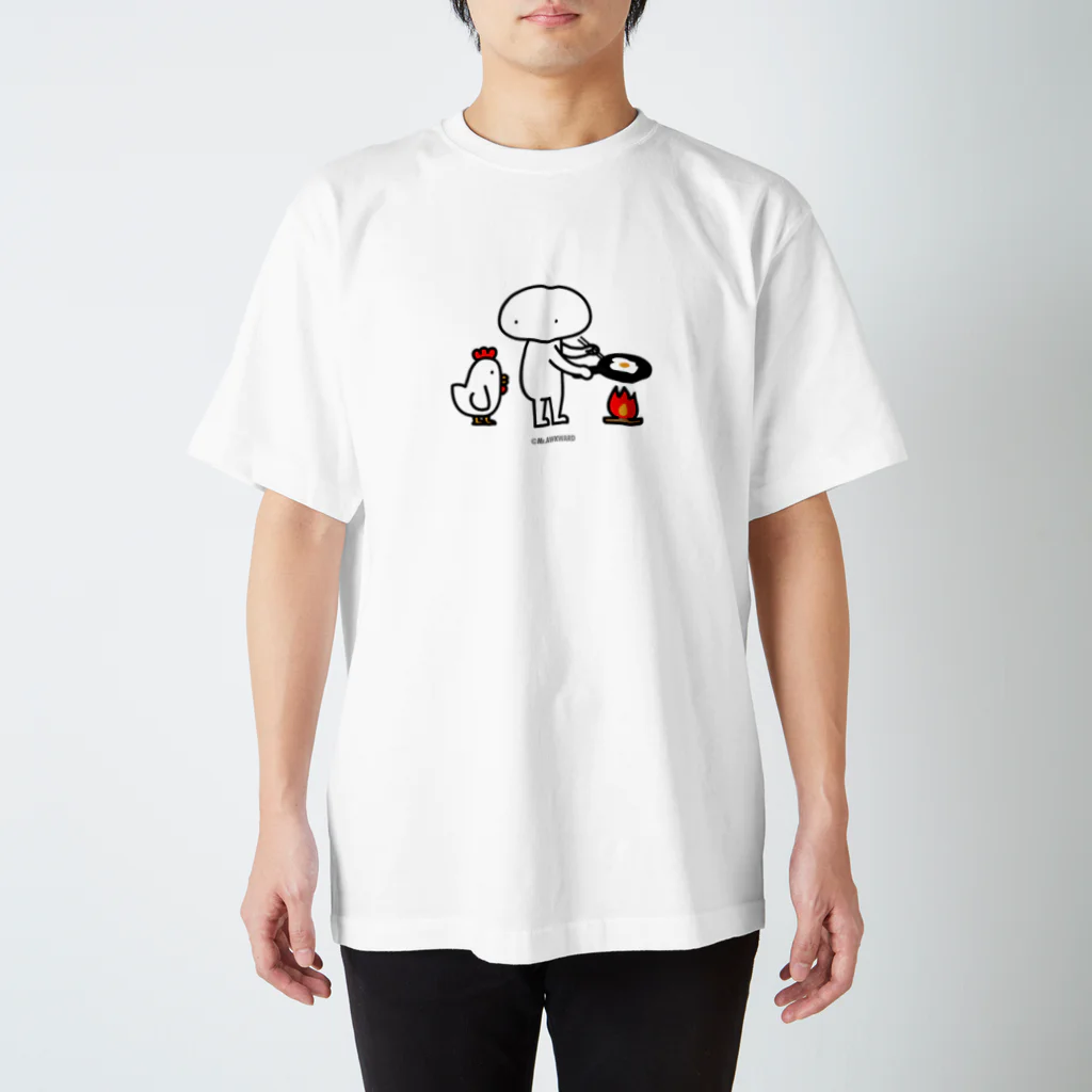 はりうーのMr.AWKWARD with Chicken Regular Fit T-Shirt