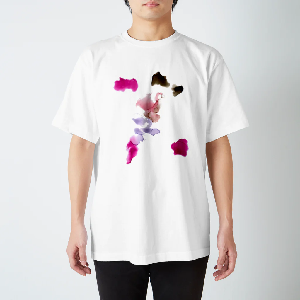 IKUTAKAHASHIのInk art_purple&pink スタンダードTシャツ