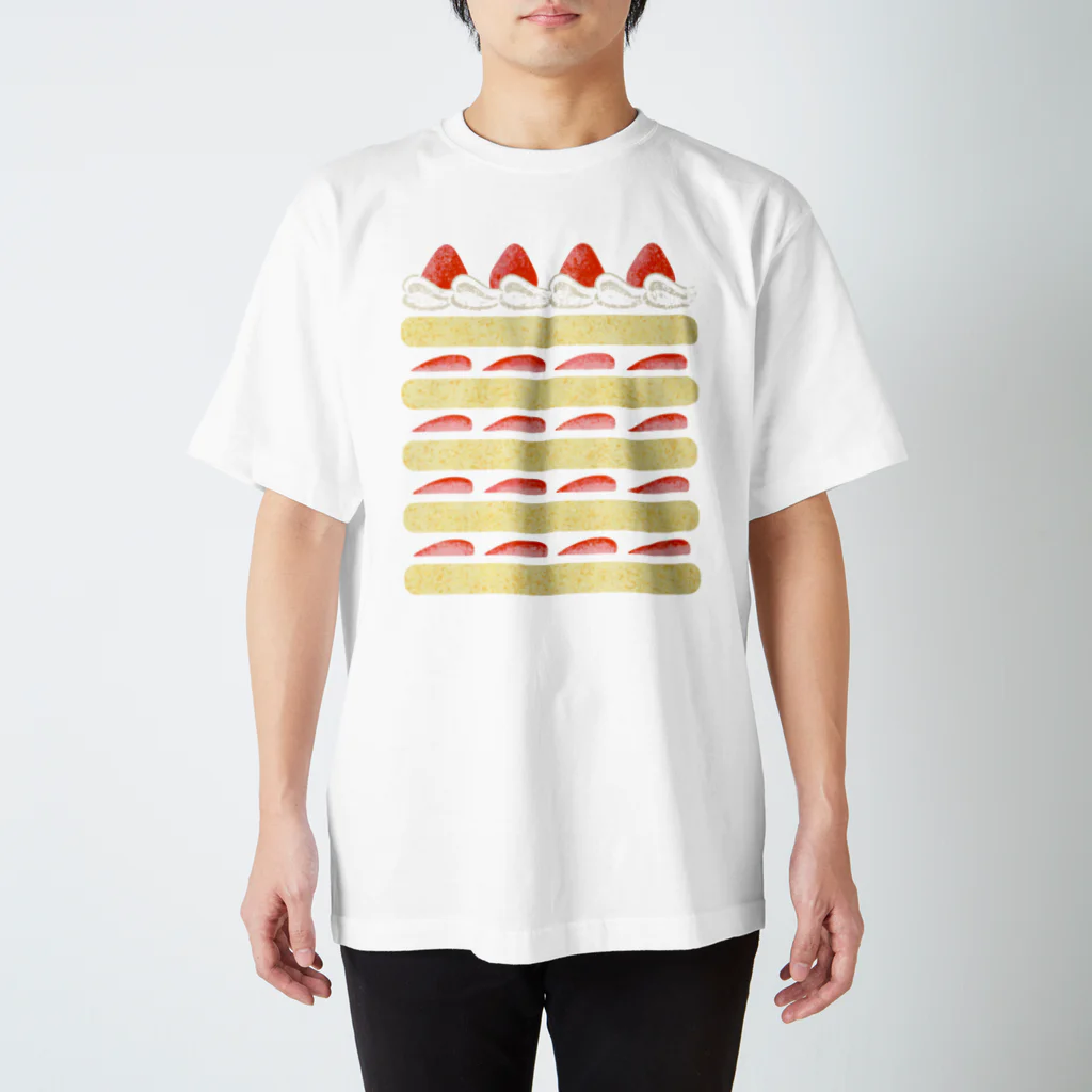 眉賀　太志の苺ショートケーキのTシャツ Regular Fit T-Shirt