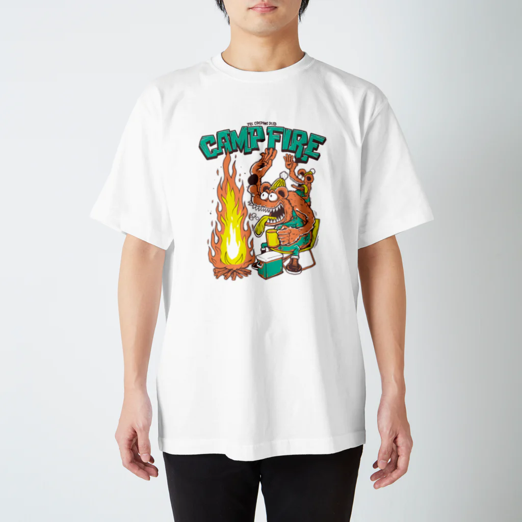 The Camping Deadのクマとネズミのキャンプファイヤー スタンダードTシャツ