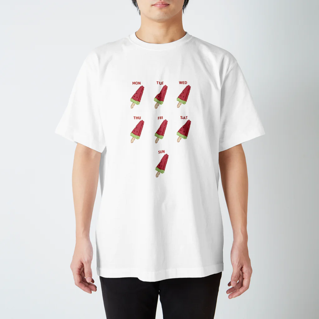 OHAYO CHAHANのスイカバーが食べたいTシャツ(毎日食べたいver) Regular Fit T-Shirt