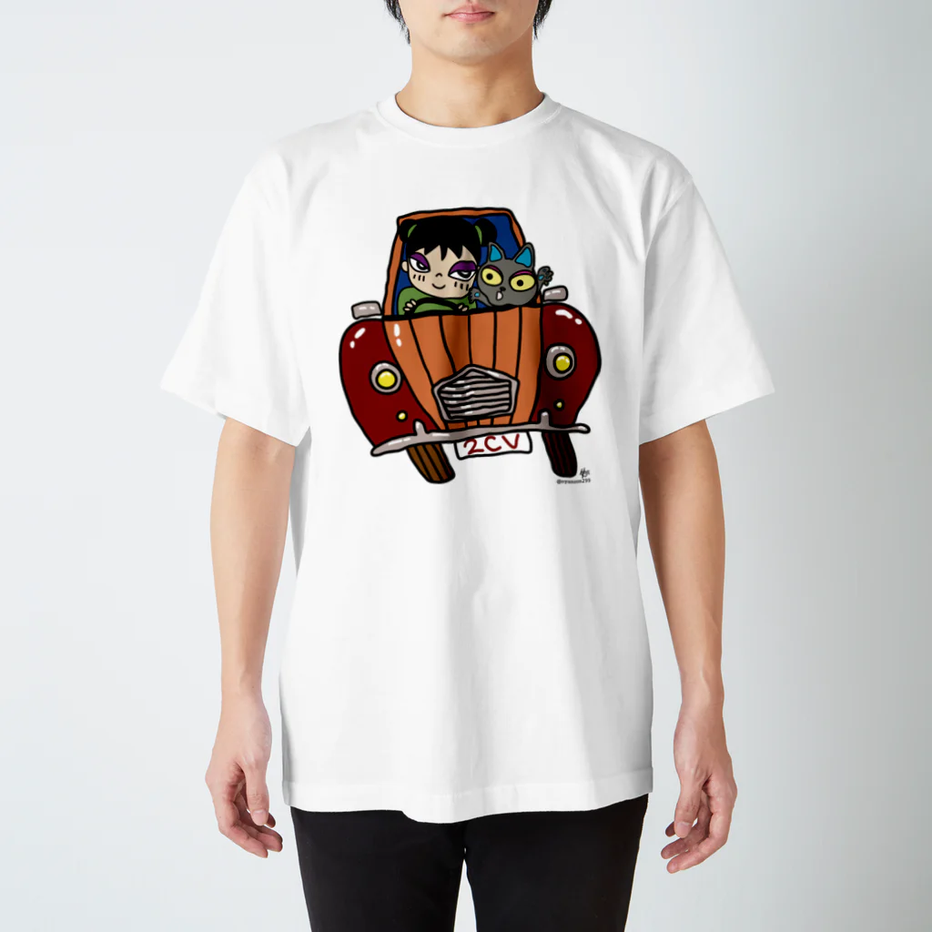 にゃぬ〜ン王国の2CV大好き♪ Regular Fit T-Shirt
