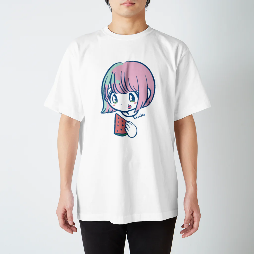 微々子(Viviko)のスイカをペロリ🍉 スタンダードTシャツ