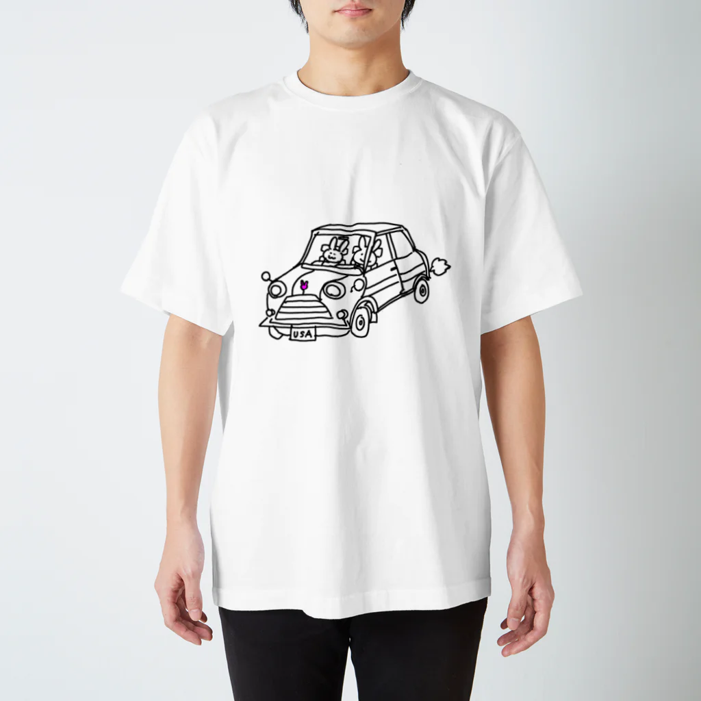 うみのそとの夏のたびうさカッポー Regular Fit T-Shirt