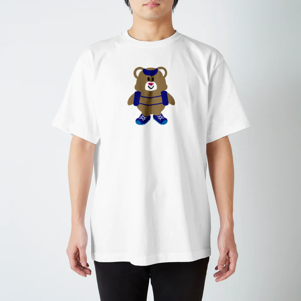 柴犬が好きなともみょんのトレイルラン熊さん Regular Fit T-Shirt