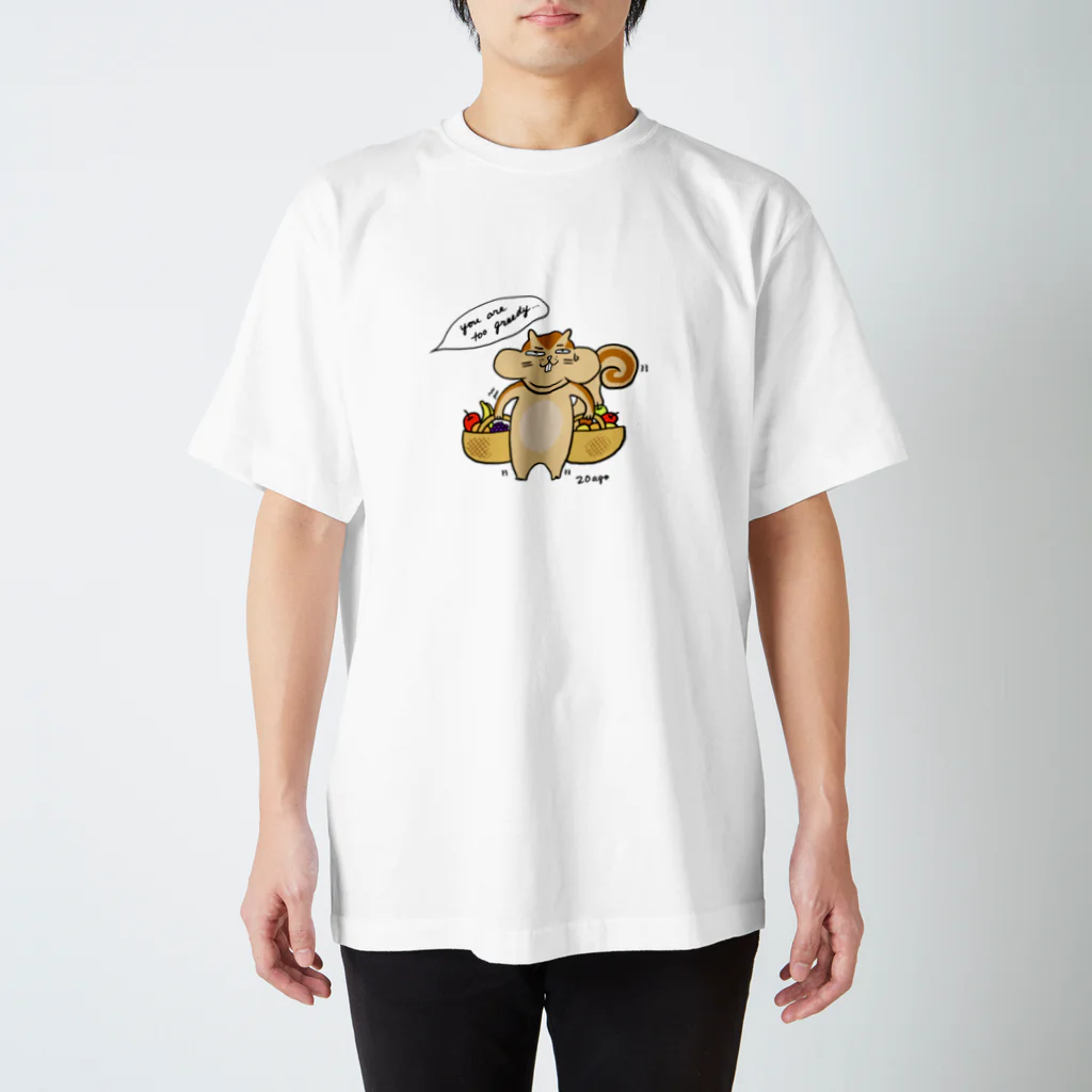 風の時代のよくばるリスくん スタンダードTシャツ